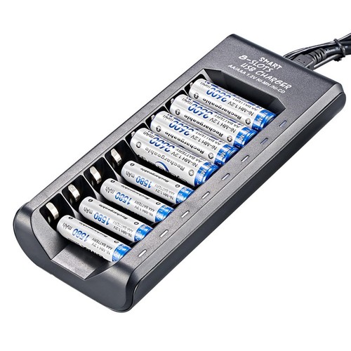 Intelligent 8 Slot 1.2V Ni-CD AA/AAA Battery USB Charger Durable Easy Carry - Picture 5 of 7