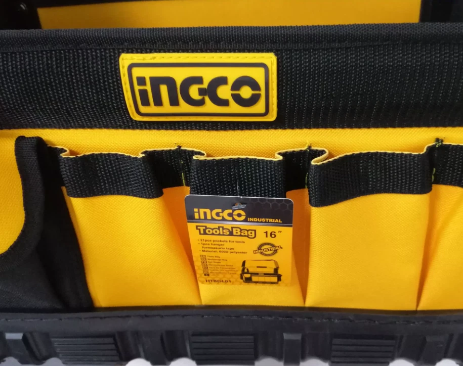 Ingco HTBGL01 16" Tool Bag with 21pcs Pockets for Tools Portable Storage Case - image 3 of 4