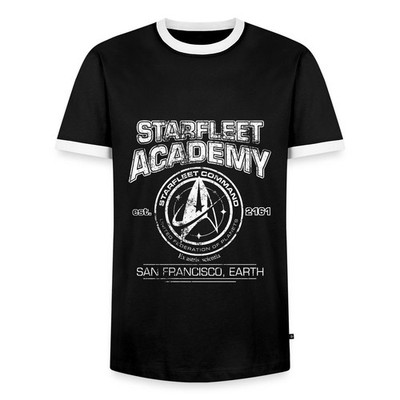 Star Trek Discovery Starfleet Academy Männer Kontrast T-Shirt