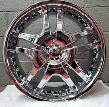 Set Of 4 Gianelle V-5 Chrome 20 Wheels Nla Set Of 4 Gianelle V-5 Chrome 20 Wheels Nla