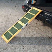 Hunderampe Klappbar Auto Einstiegshilfe Teleskop Hundetreppe 40KG Tiertreppe