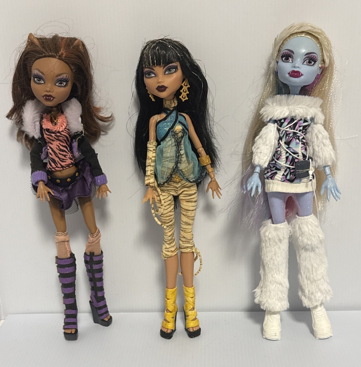 Monster High Doll Lot Of: 3/Clawdeen Wolf, Cleo De Nile, Abbey