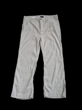 NYDJ Claire Trousers Linen Blend Wide Leg Size 12 Beige Not Your Daughters Jeans