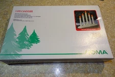 Vintage Noma 5 light Candolier Candelabra w/Original Box, Tested and Working USA