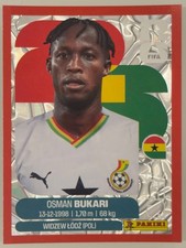 Osman Bukari Panini FIFA World Cup 2026 Red Crumple Parallels Sticker