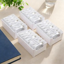 4 Set Cable Organizer with 7 Clear Switch Case Power Cord Organizer Desktop C...