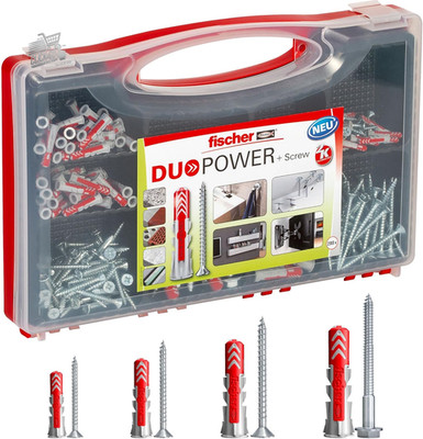 Fischer Redbox DuoPower Case With Screws 280 Piece Wall Dowels 536091