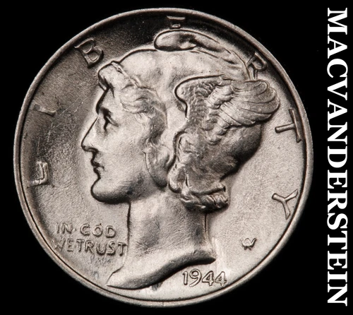 1944 Silver Mercury Dime - Choice Gem Brilliant Uncirculated  Lustrous  #i4749