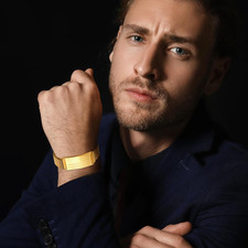 DouDiner American Flag/Flag Cross Bracelet for Men Boys,Stainless Steel Bible...