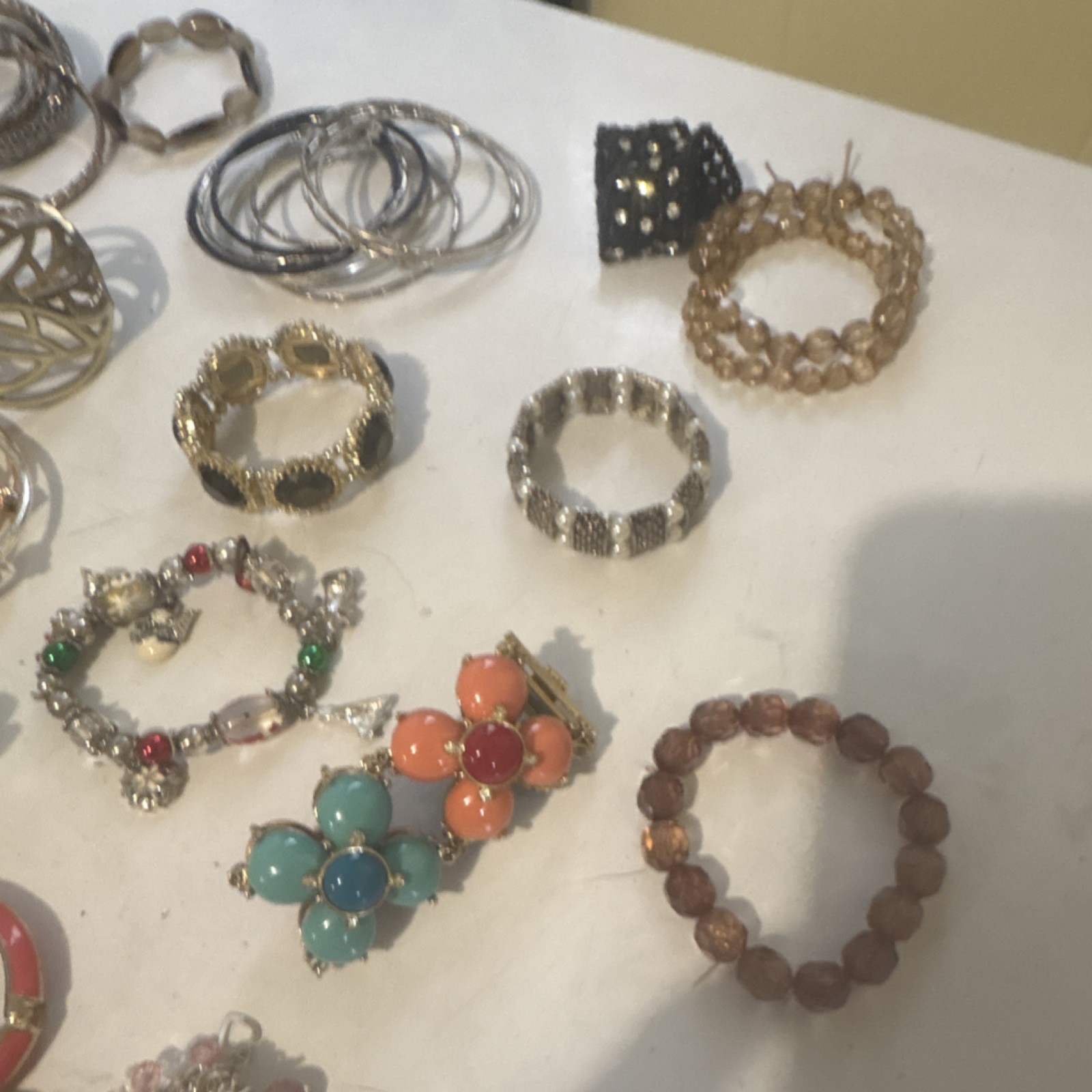 Stackable Multicolor Bangle, Beaded, Charm, Cuff … - image 3