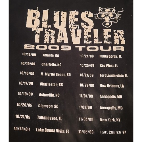Blues Traveler Shirt Mens Small Black 2009 Tour Band Concert Tee Jerzees Cotton - Picture 5 of 9