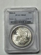 1890-O Morgan Silver Dollar MS63 PCGS