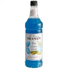 Monin Premium Blue Cotton Candy Flavoring Syrup 1 Liter 544SYPFR092F