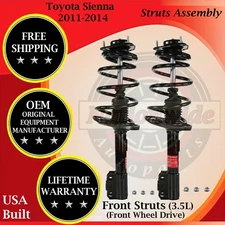 Monroe OEM Front Struts For 2011-2014 Toyota Sienna 3.5L 2WD Lifetime Warranty