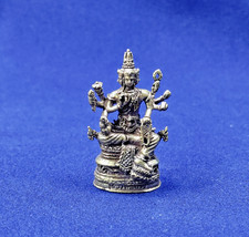 Amuleto de latón Buda tailandés Phra Phrom 4 rostros Señor Brahma Talismán