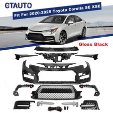 For 2020-2025 Toyota Corolla Se Xse Front Bumper Cover Kit Wgrille Gloss Black For 2020-2025 Toyota Corolla Se Xse Front Bumper Cover Kit Wgrille Gloss Black
