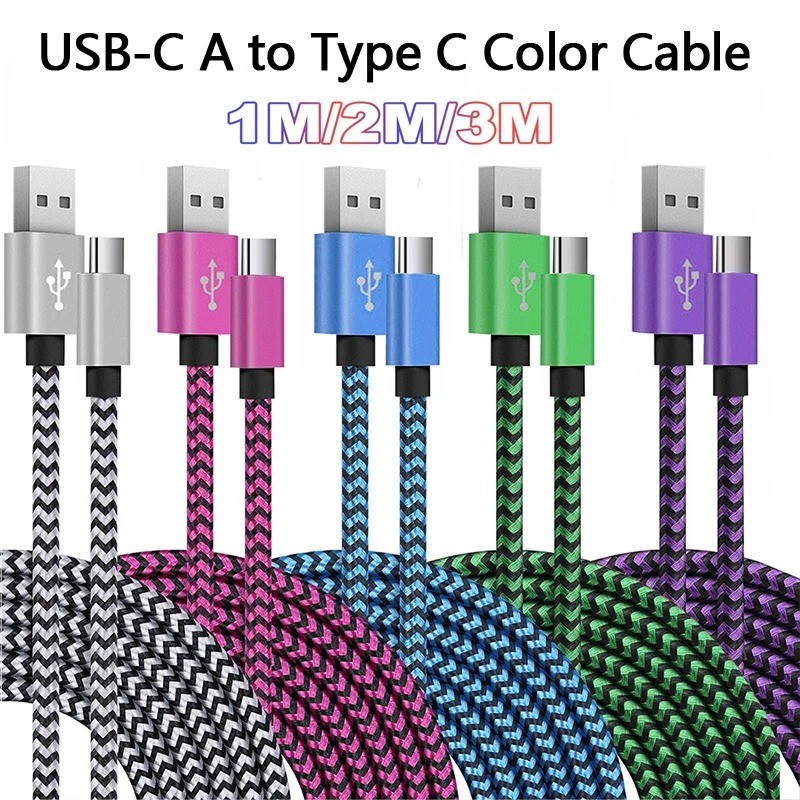 USB C Cable 3A Fast Charge, USB a to Type C Charger Cord Braided-image