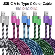 USB C Cable 3A Fast Charge, USB a to Type C Charger Cord Braided