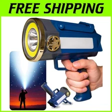 AS-SEEN-ON-TV Mega-Bright Tactical Spotlight - 10 Modes, Built-in Phone Charger