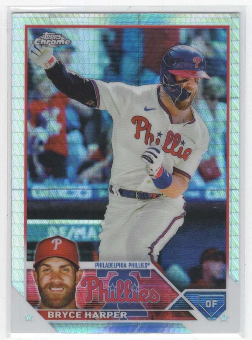 #3 2023 Topps Chrome PRISM REFRACTOR Bryce Harper Philadelphia Phillies