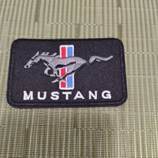 Ford Mustang Patch – Embroidered Iron-On Sew-On Muscle Car Logo Badge