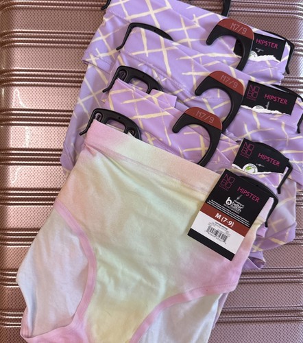No Boundaries Women's Junior 4 Pack Micro Hipster Panties Size M 7-9