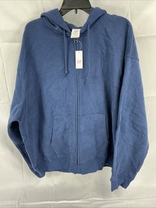 Sweat zippé à capuche homme bleu | GEMO