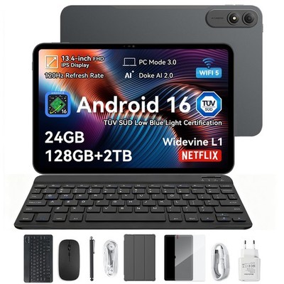 Blackview Pad200 13.4'' Tablet 24GB(6+18) RAM 128GB Android 16 4G LTE Widevine L1