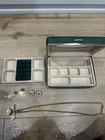 vintage gold tone costume jewelry lot With Jewelry Box  Necklace Napier Earring
