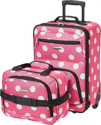 Girls' 2-Piece Travel Suitcases Luggage Set, Cute Quality Pink, New.