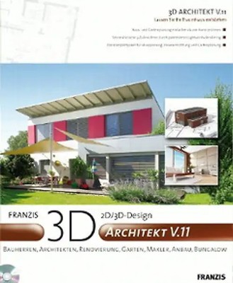 Franzis 3D Architekt V.11, CD-ROM 2D/3D-Design. Bauherren, Architekten, Renovier