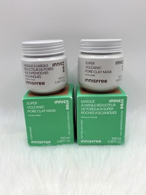 2x Innisfree Super Volcanic Pore Clay Mask 100mL 3.38oz BNIB Exp 2027 OG Formula