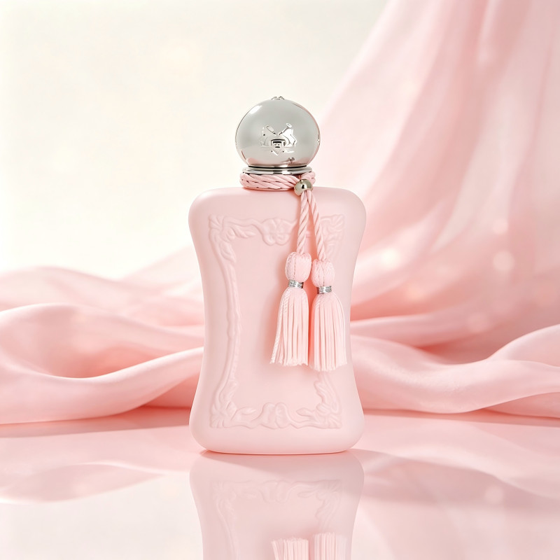 Gorgeous Pink Embossed Perfume Bottle, Luxury Women Fragrance 75ml/2.5oz.