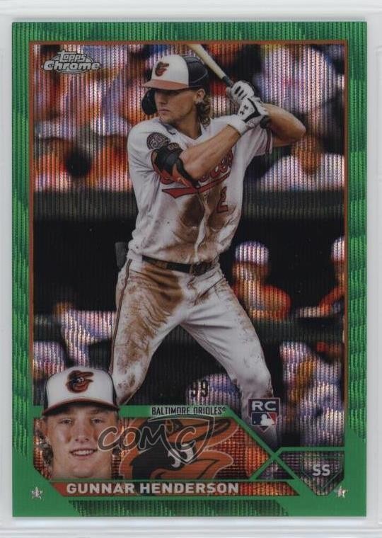 2023 Topps Chrome Green Wave Refractor /99 Gunnar Henderson #2 y6z