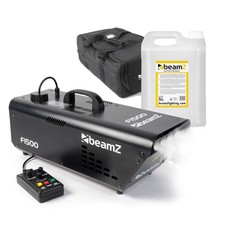 BeamZ F1500 DMX Haze Machine with 5L Water-Based Fluid & Carry Case
