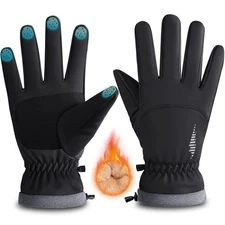 Winter Waterproof Ski Snow Warm Gloves for Women Men, Windproof Cold Weather ...