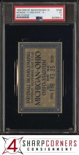 1926 OHIO STATE BUCKEYES TICKET STUB MICHIGAN VS. OHIO STATE POP 1 PSA 5