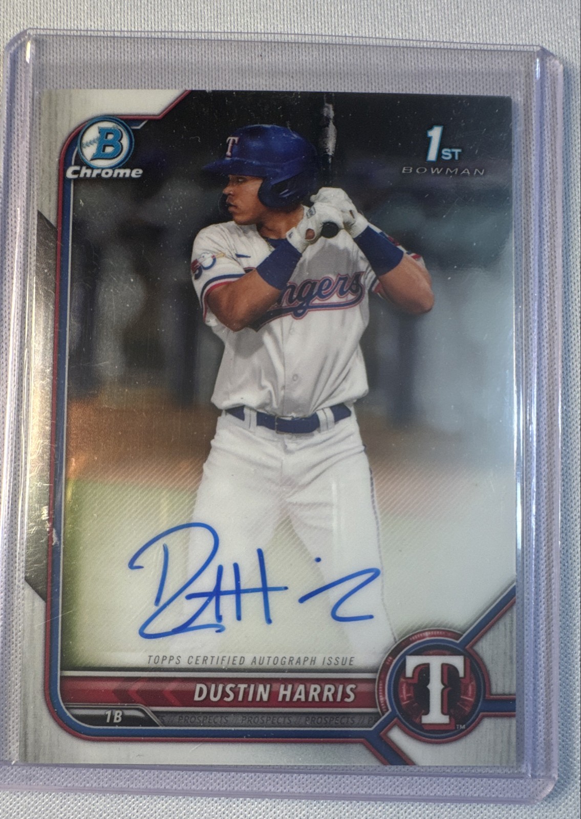 2022 Bowman - Chrome Prospect Autographs Dustin Harris #CPA-DHR (AU, RC)
