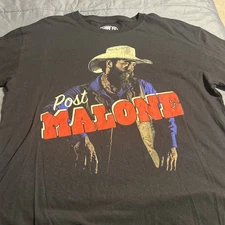 Posty Co Post Malone Black Women’s Graphic Tee Shirt 100% Cotton Size XXL