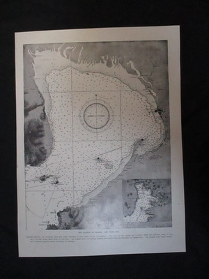 1899 Map of ''The Harbor of Manila, and Subik Bay'' Philippines - SEE MY PRINTS