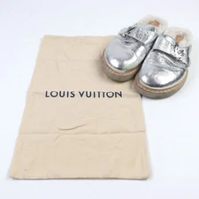 LOUIS VUITTON LV Easy Line Mule Sandals Silver Leather UK 7 US 8 EU 41.5 1A9INM