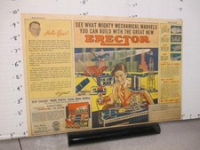 newspaper ad 1935 A.C. GILBERT erector set playset toy power plant blue 7 1/2 1