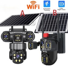 3 Lens Solar Battery Wireless Security Camera 360  PTZ Outdoor WiFi IP CCTV US