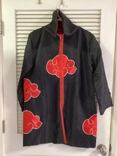 Naruto Akatsuki Cosplay Costume Cloak Robe Coat, Size Regular Teen