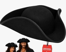 Novelties Tricorn Pirate Hat, Buccaneer Costume Accessory