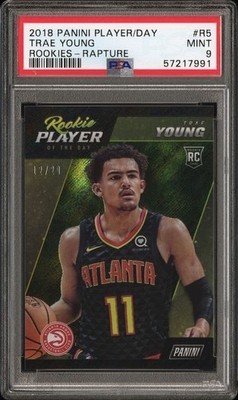 2018-19 Panini Player Of The Day Trae Young /20 Rookie R5 RC PSA 9