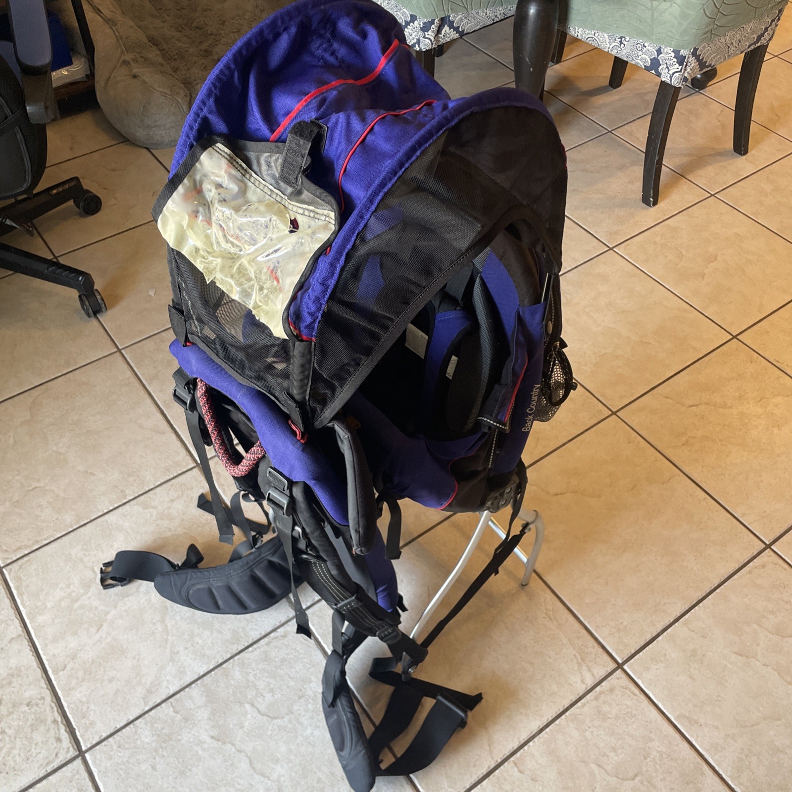 KELTY KIDS Backcountry Hiking Backpack Child Carrier w Removable Sun/Rain Hood
