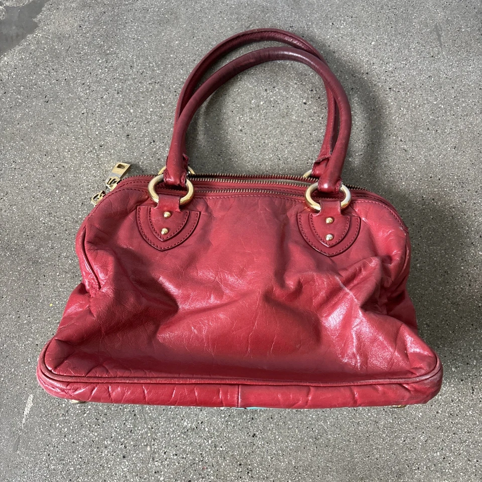 Marc Jacobs винтажный Y2K красный кожаный кошелек с бирюзовый дизайн - Изображение 4 из 4