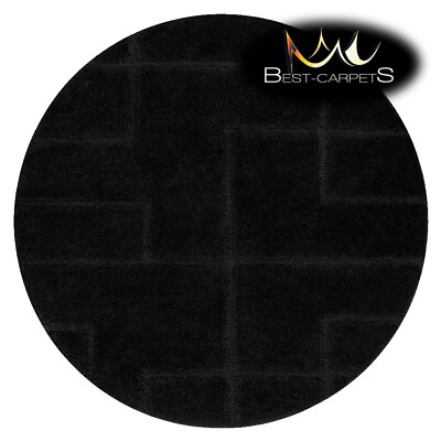 Amazing Modern BADEZIMMERTEPPICH Soft Circle SUPREME LINES Antirutsch schwarz
