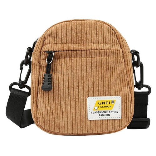 Women Canvas Shoulder Bag Corduroy Cloth Bag crossbody Bags Zipper Purse Girl - Picture 15 of 18